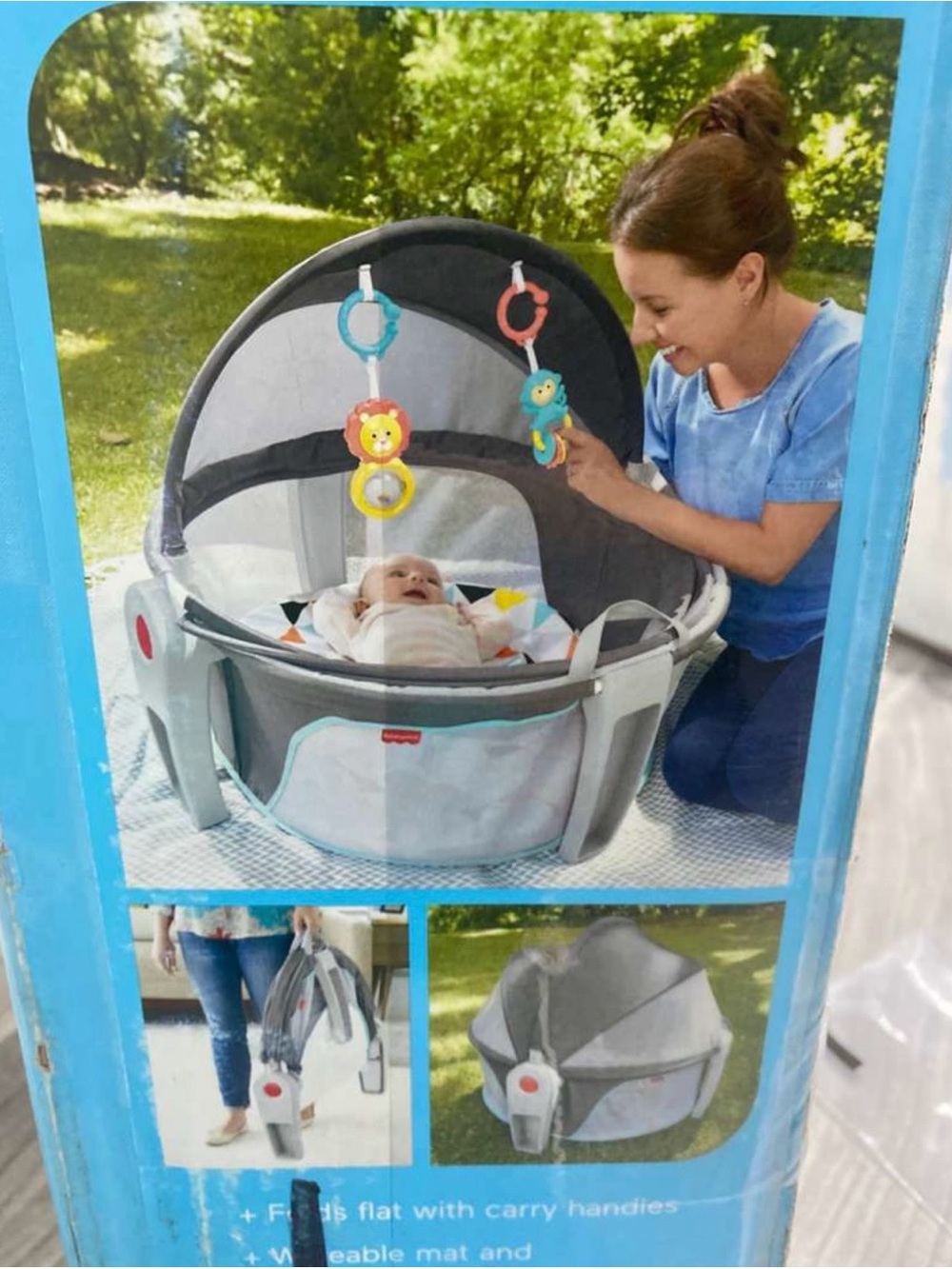 Fisher-Price Portable Baby Play Yard with Hanging Toys